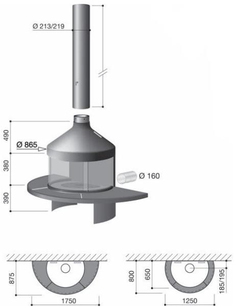 Focus creation Закрытый пристенный камин с панорамным остеклением sun-id-1370471 - Вид №2