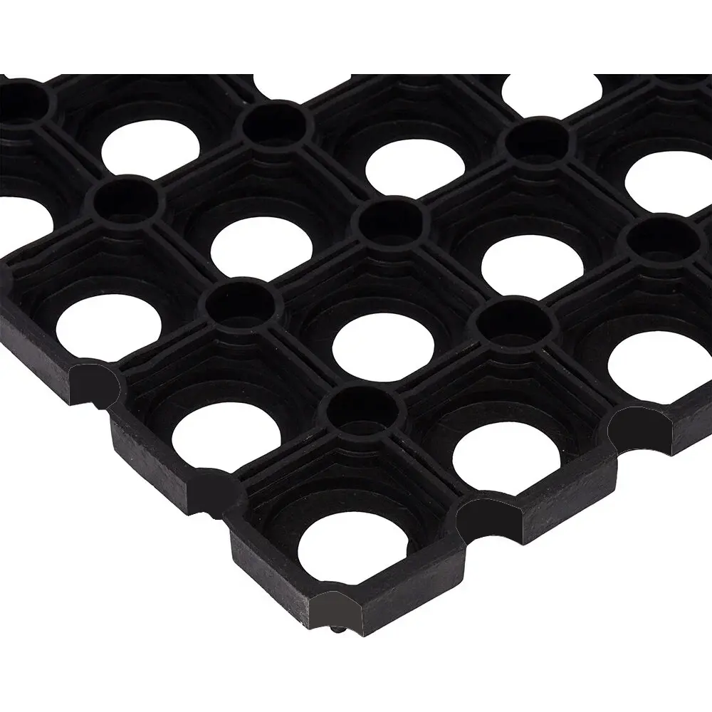 Коврик грязезащитный каучук Amigo 50x100 см цвет черный STLM-2146711 - Вид №4