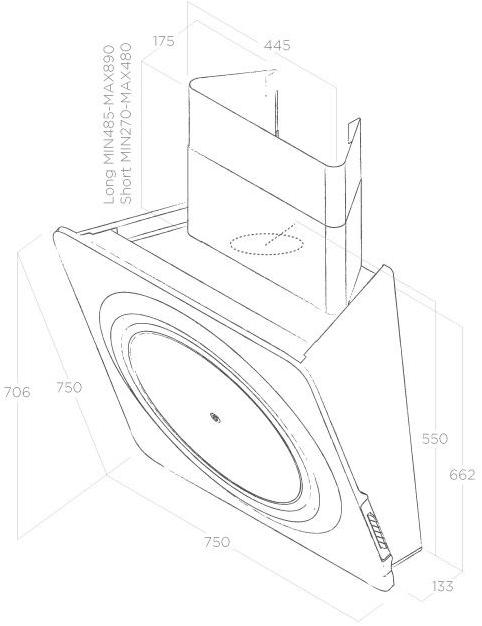 Elica Настенный капюшон crystalplant® Téchne Techne sun-id-1473832 - Вид №5