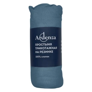 Простыня 200x200 см трикотаж на резинке цвет синий 85667496 STLM-2130845