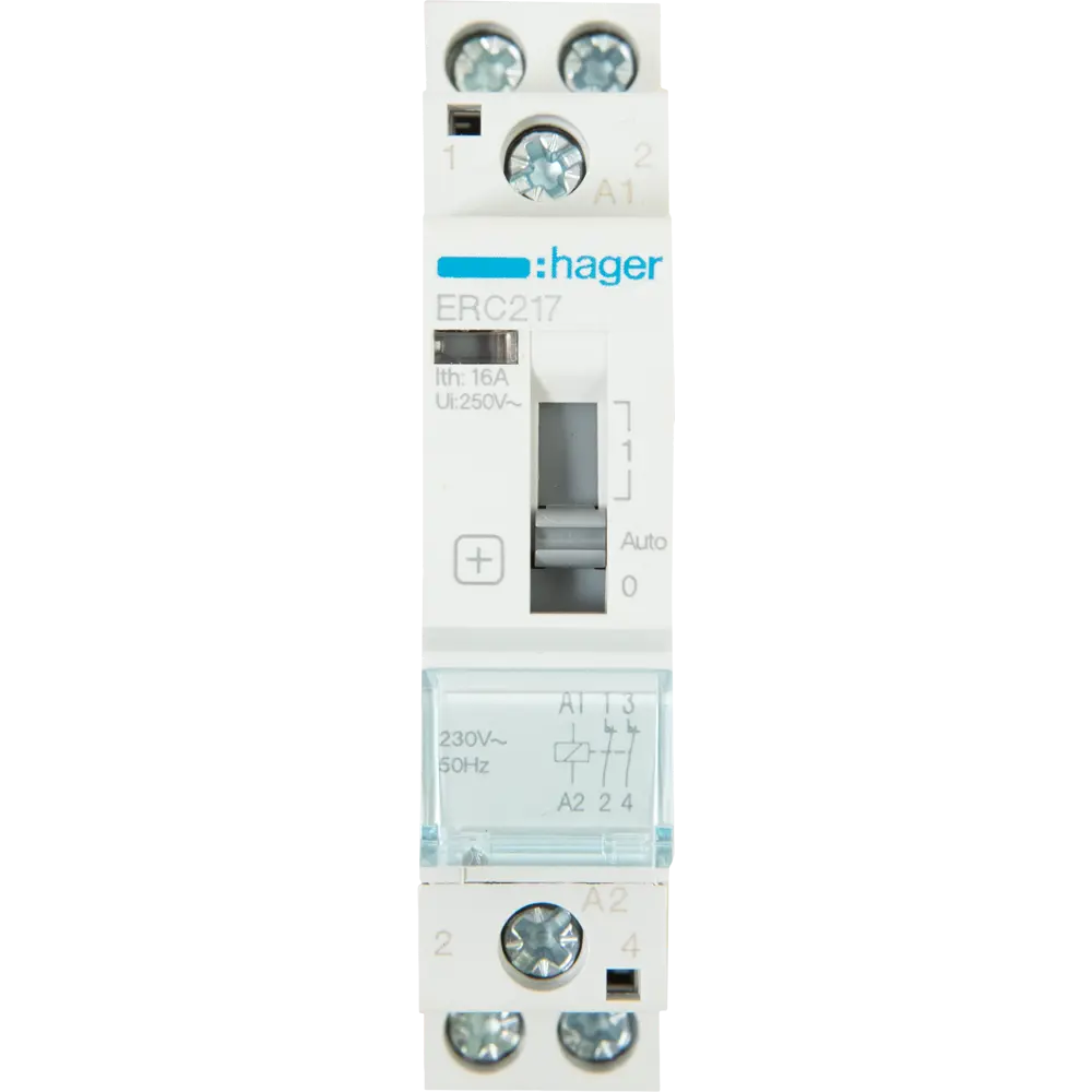 Контактор модульный Hager 2НЗ, 16А, 230 В STLM-2093591 - Вид №1