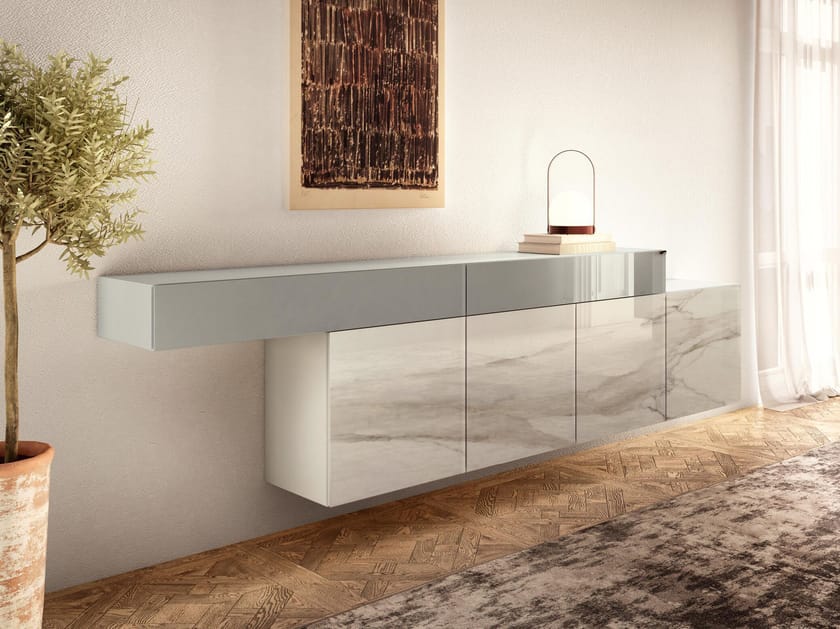 Стеклянный подвесной шкаф Lago 36e8 ARCH-00008432