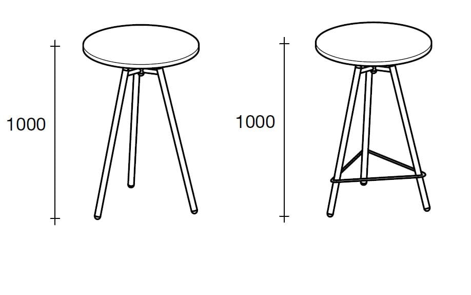 Высокий круглый журнальный столик для контракта Sesta блог ARCH-00030424 - Вид №2