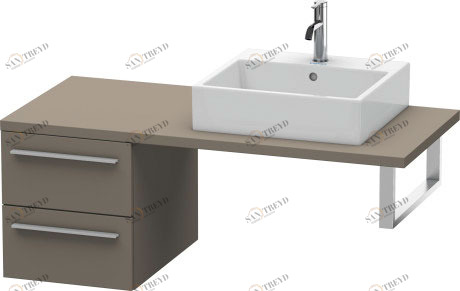 XL543609090 Шкафчик для консоли X-Large #XL5436 400 x 548 мм Фланелево-серый шелковисто-матовый лак Duravit