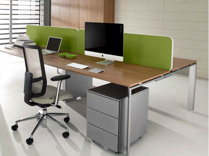 IFT Модульный рабочий стол из стали и дерева с ящиками Cowork sun-id-1373621 - Вид №4