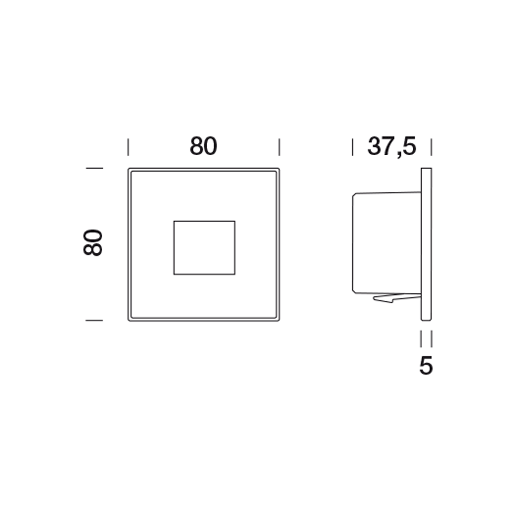 5002169 Светильник встраиваемая в стену / Наружнее освещение Platek SPY SMALL  SPY SMALL - LED 4000K Asymmetrical  - Вид №6