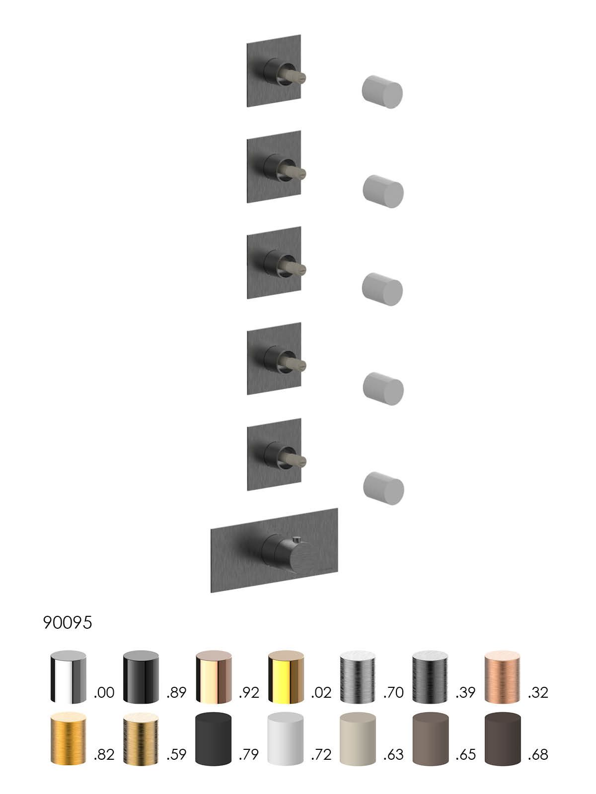 Термостатический смеситель для душа с 6 отверстиями Rubinetterie Frattini отдельная эстетика ARCH-00121846 - Вид №12