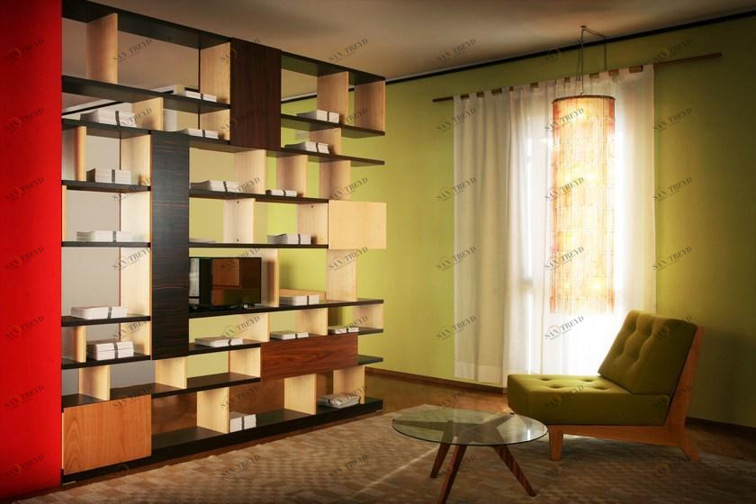 Morelato Открытый деревянный книжный шкаф Patchwork Art. 6292