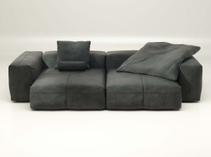 Кожаный модульный диван