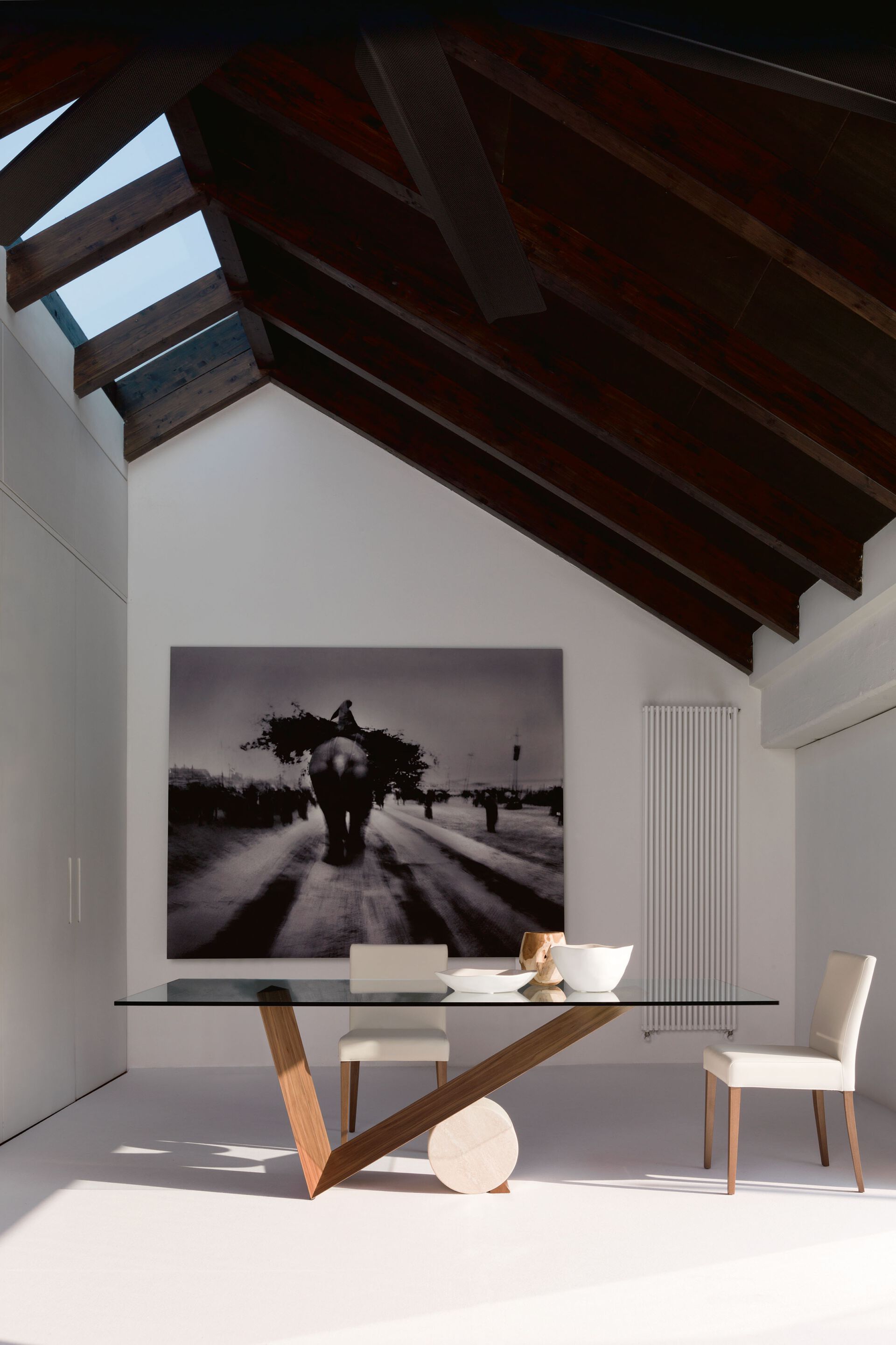 Овальный стол из дерева и стекла Cattelan italia Valentino ARCH-00047604 - Вид №2