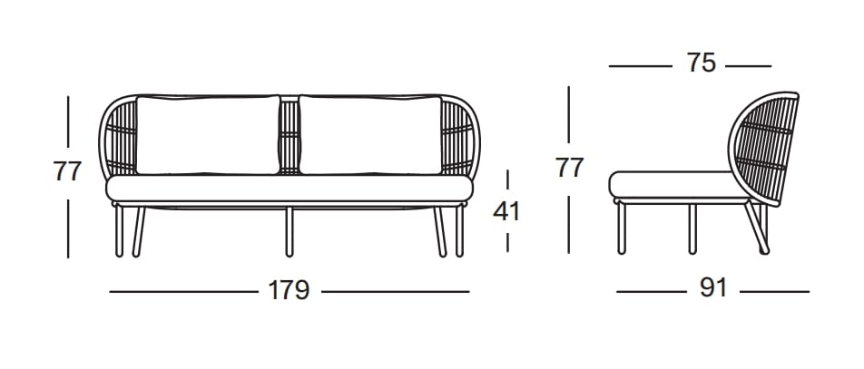 Ткань линейный садовый диван Vincent sheppard Кодо ARCH-00068223 - Вид №3