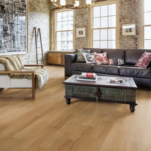 Паркетная доска Kahrs Дуб Бриз Линнея Полуматовая Брашированная 2600200568 - Вид №16