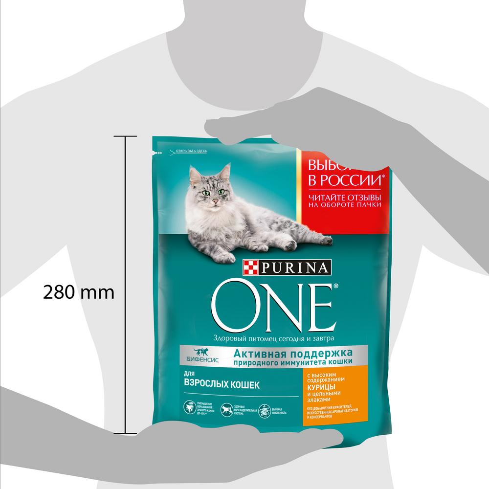 ПР0059657 Корм для кошек Курица, цельные злаки сух. 750г ONE  - Вид №8