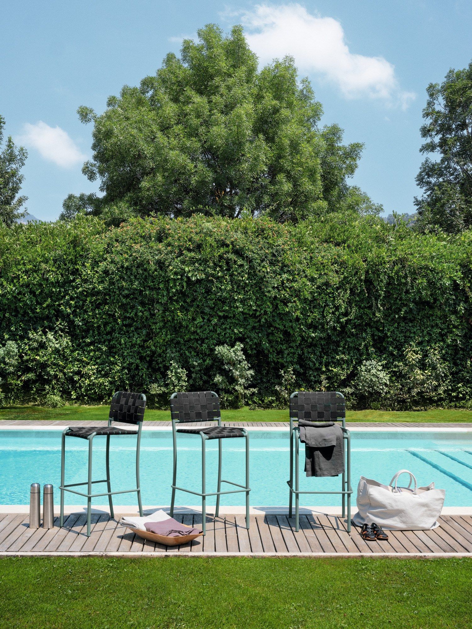 Высокий алюминиевый садовый стул со спинкой Gervasoni Gervasoni Outdoor ARCH-00123554 - Вид №1