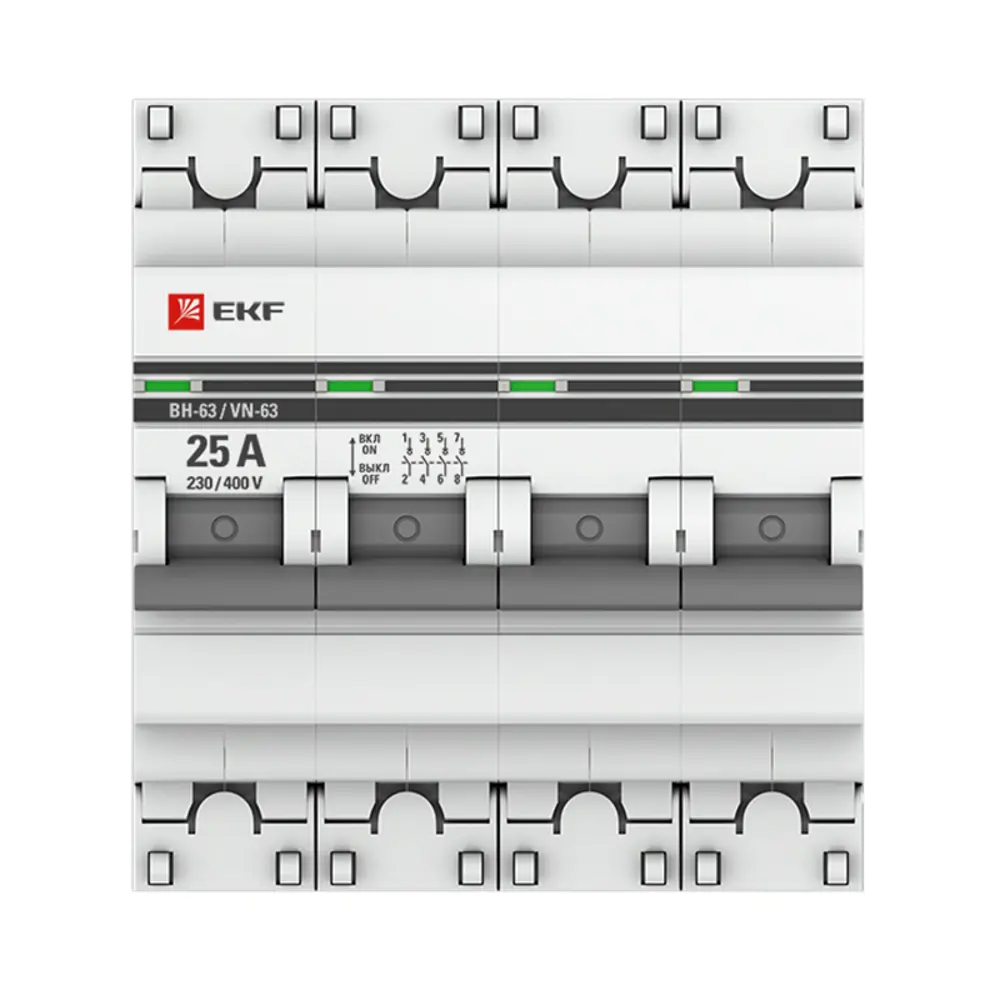 Выключатель нагрузки EKF ВН-63 4P 25 А 84405745 STLM-2195991  - Вид №1