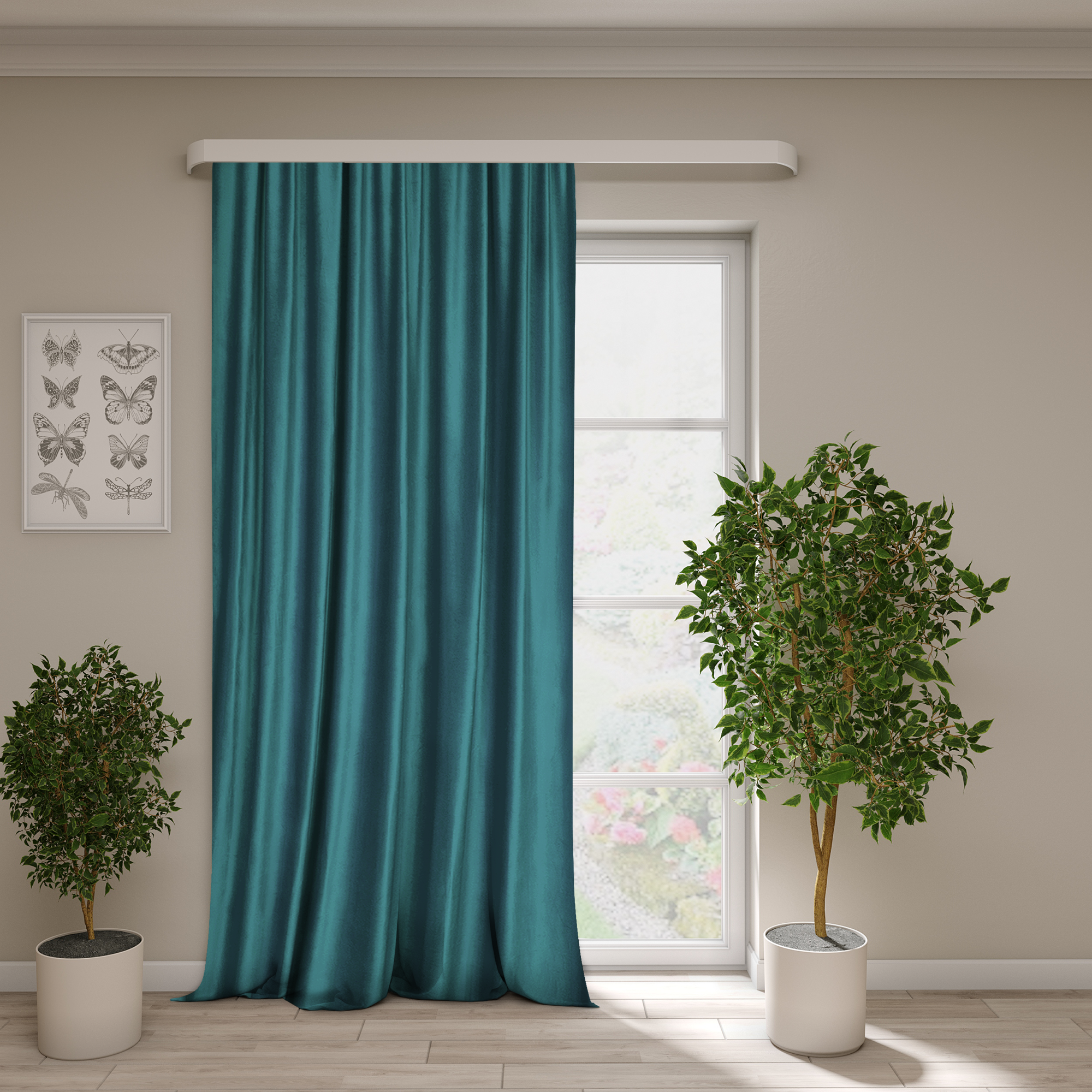 Бархат для штор ТОРГОВЫЙ ДОМ ТЕКСТИЛЬ - синий велюр 150 см 81959997 STLM-0015405 - Вид №3