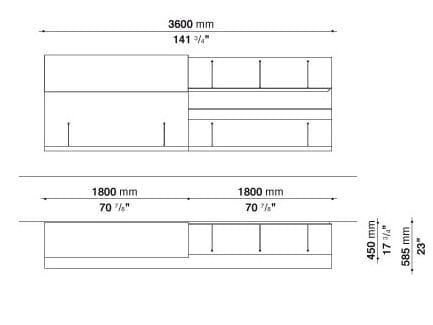 Оборудованная стена с ТВ-стойкой B&B Italia PAB ARCH-00029458 - Вид №40