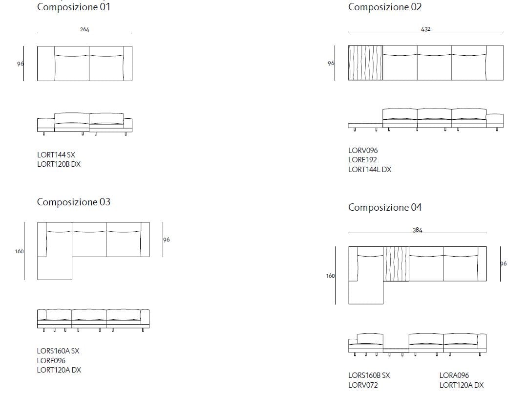 Модульный кожаный двухсторонний диван Living Divani Lorentz ARCH-00066158 - Вид №7
