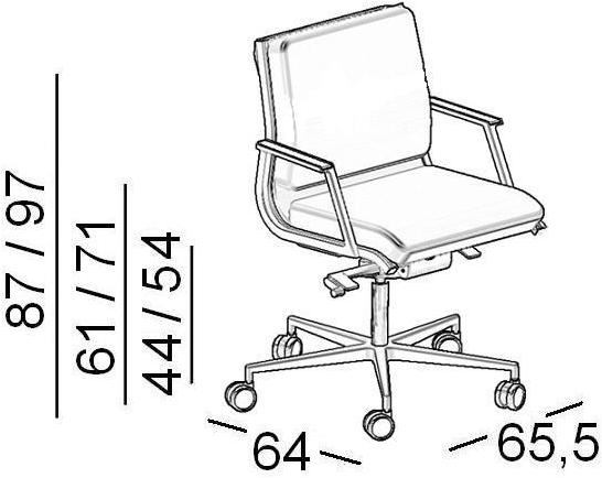 Luxy Офисное кресло с 5 спицами на колесиках Nulite sun-id-1476261 - Вид №6