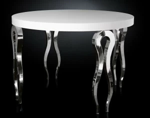 VGnewtrend Круглый высокий стол из мдф и стали Silhouette