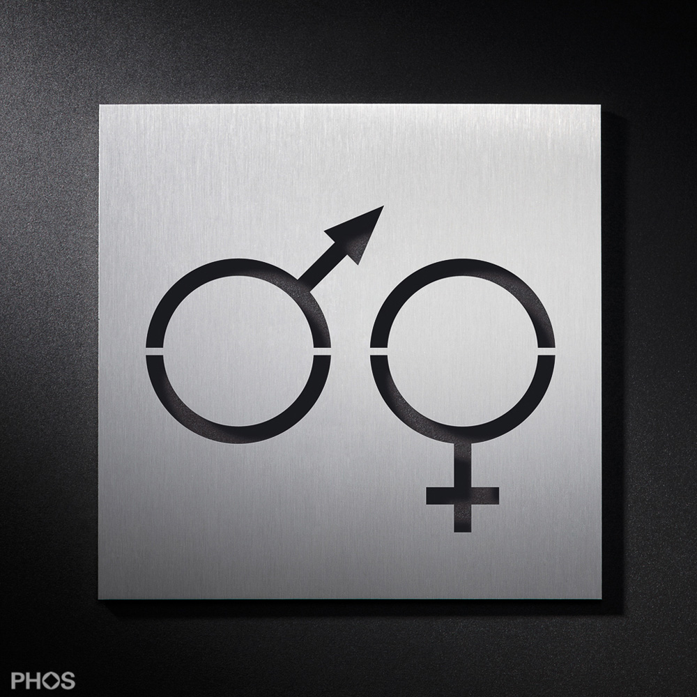 PS2701 Знак пиктограммы туалета различная комбинация PHOS 