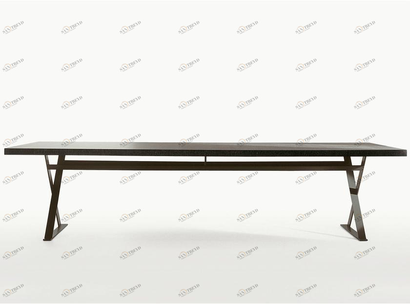 Maxalto Прямоугольный стол из стали и дерева Max sun-id-1508426