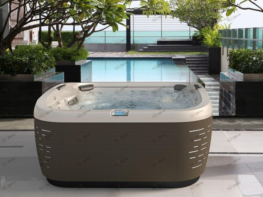 Jacuzzi® Квадратный наземный мини-бассейн с гидромассажем J-500™ sun-id-1409464