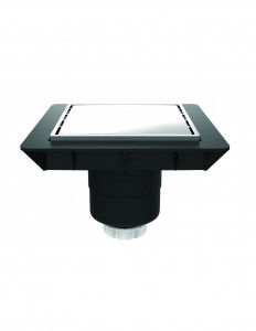 460720 000 00  Напольный трап Quadratto для душа, вертикальный выход Д. 40 мм, хромированная металлическая крышка 150 x150 мм Valentin Хром