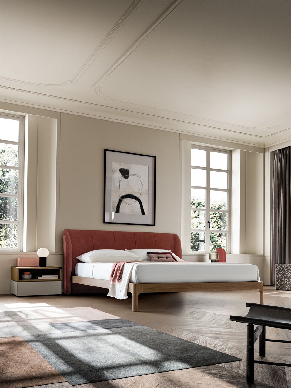 Кровать с мягким изголовьем Santalucia Mobili SCIROCCO ARCH-00096692 - Вид №1