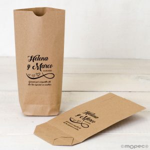 E107.07.1 PERS Индивидуальная сумка kraft «спасибо за поделиться…», 50 единиц Dekoraniaevents Bodas