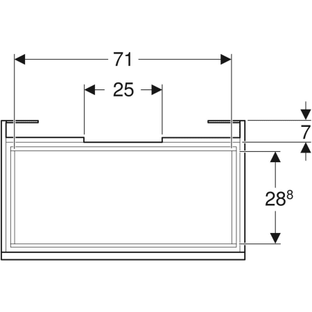 501.905.00.1 Шкафчик для раковины Geberit Renova Plan, с одним выдвижным ящиком и одним внутренним выдвижным ящиком Geberit  - Вид №42