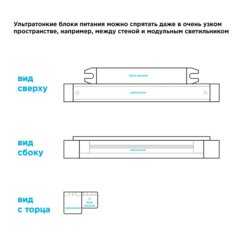 Блок питания APEYRON 03-96 для светодиодных лент 24В 24Вт 82704073 STLM-0034475 - Вид №3