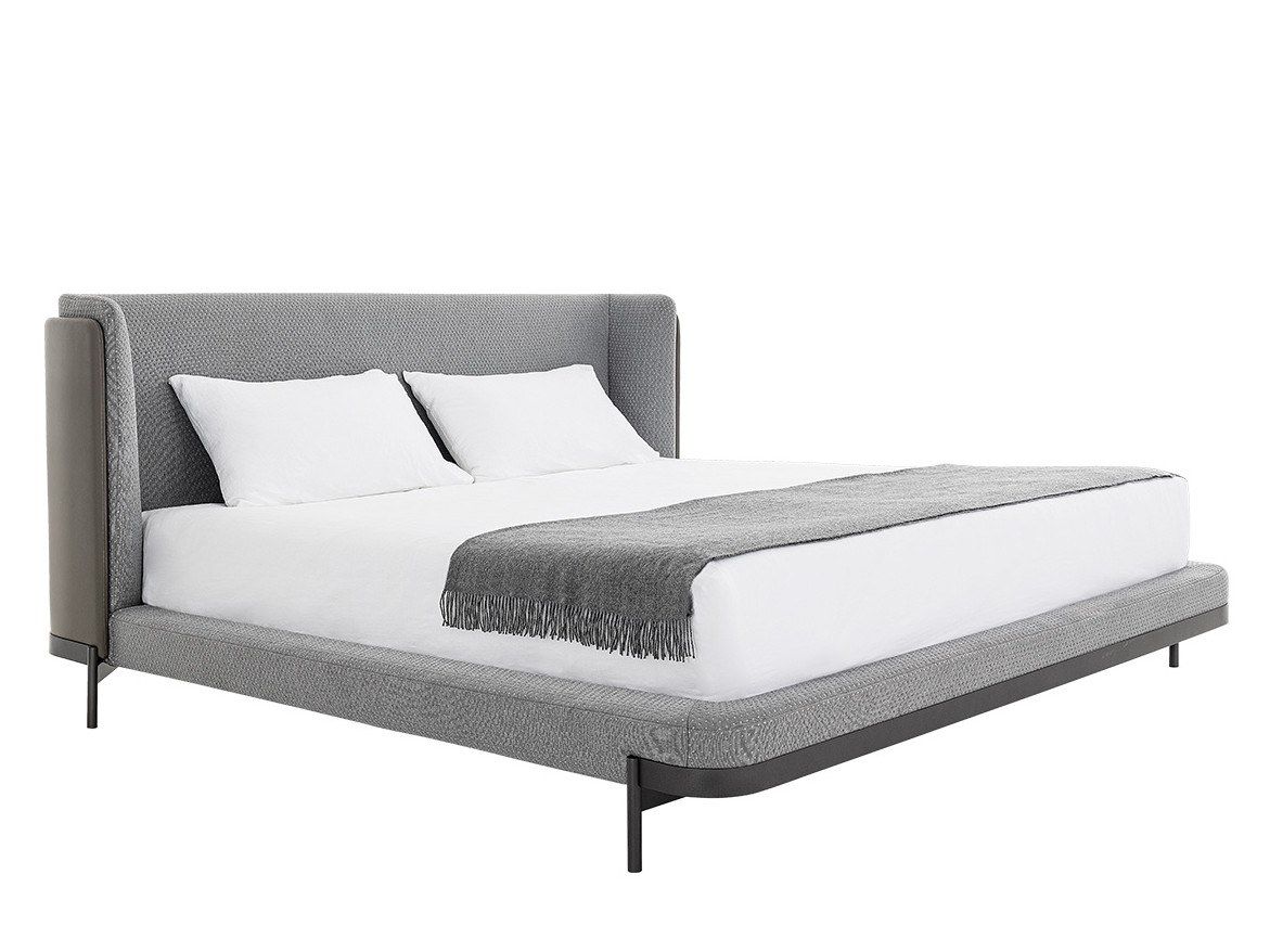 Двуспальная кровать из ткани с мягким изголовьем HC28 maison Barry ARCH-00077088