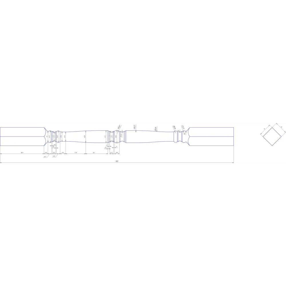 Santreyd Балясина из лиственницы с симметричным узором 84372035 Симметричный STLM-0048779 - Вид №1