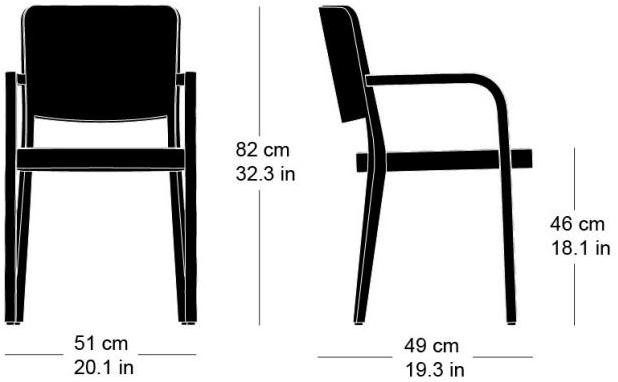horgenglarus Стул из массива дерева с подлокотниками  1-790a  - Вид №15