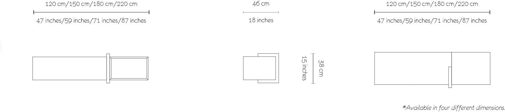 MORADA Подвесная тумба под телевизор из дуба и металла  Cabinet royal cabwl  - Вид №3