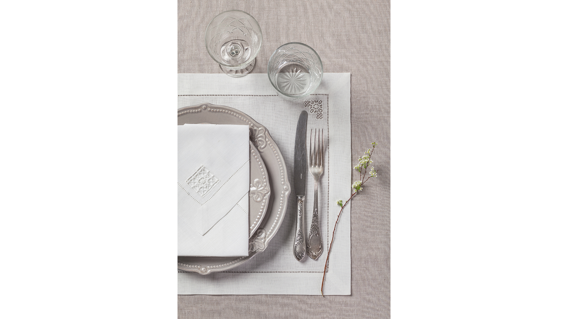 10616549 Крестецкая строчка Набор из 4 салфеток 40x40см Ткань  - Вид №2