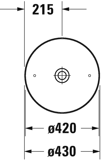 2328432600 Накладная раковина на столешницу  овальная Duravit Cape Cod - Вид №1
