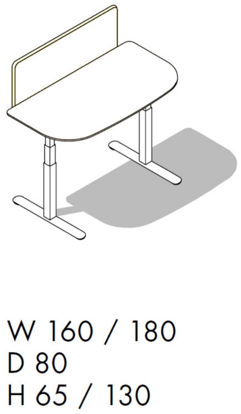 Sinetica Индивидуальное регулируемое по высоте деревянное рабочее место с разделительными панелями You fit sun-id-1402768 - Вид №1