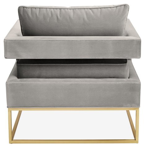 Кресло Prime серое ICON DESIGNE ДИЗАЙНЕРСКИЕ 178161 Серый;золото  - Вид №3