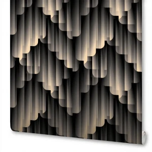 Обои флизелиновые Wallsecret Cascade черные 8820-19 89341382 STLM-2109019