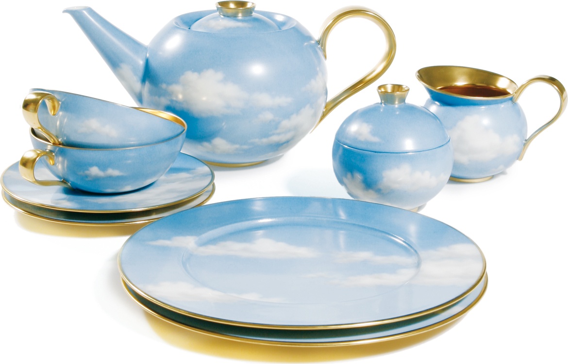 86869 Sieger by Furstenberg Сервиз чайный 2/12 "Голубое небо" п/к (со столом) Фарфор 