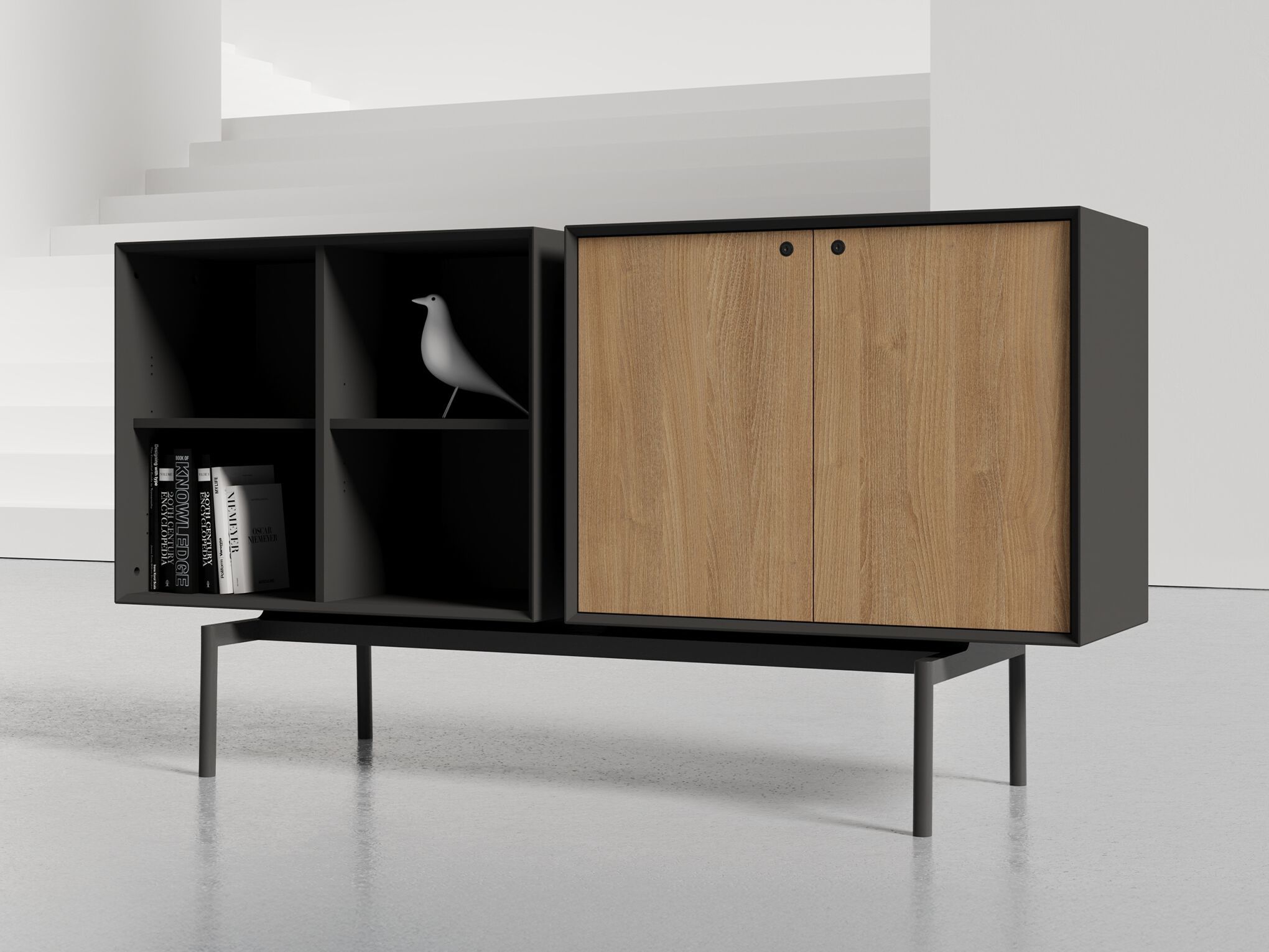 Деревянный офисный шкаф с распашными дверями WORKSPACE HUTCH ARCH-00032263