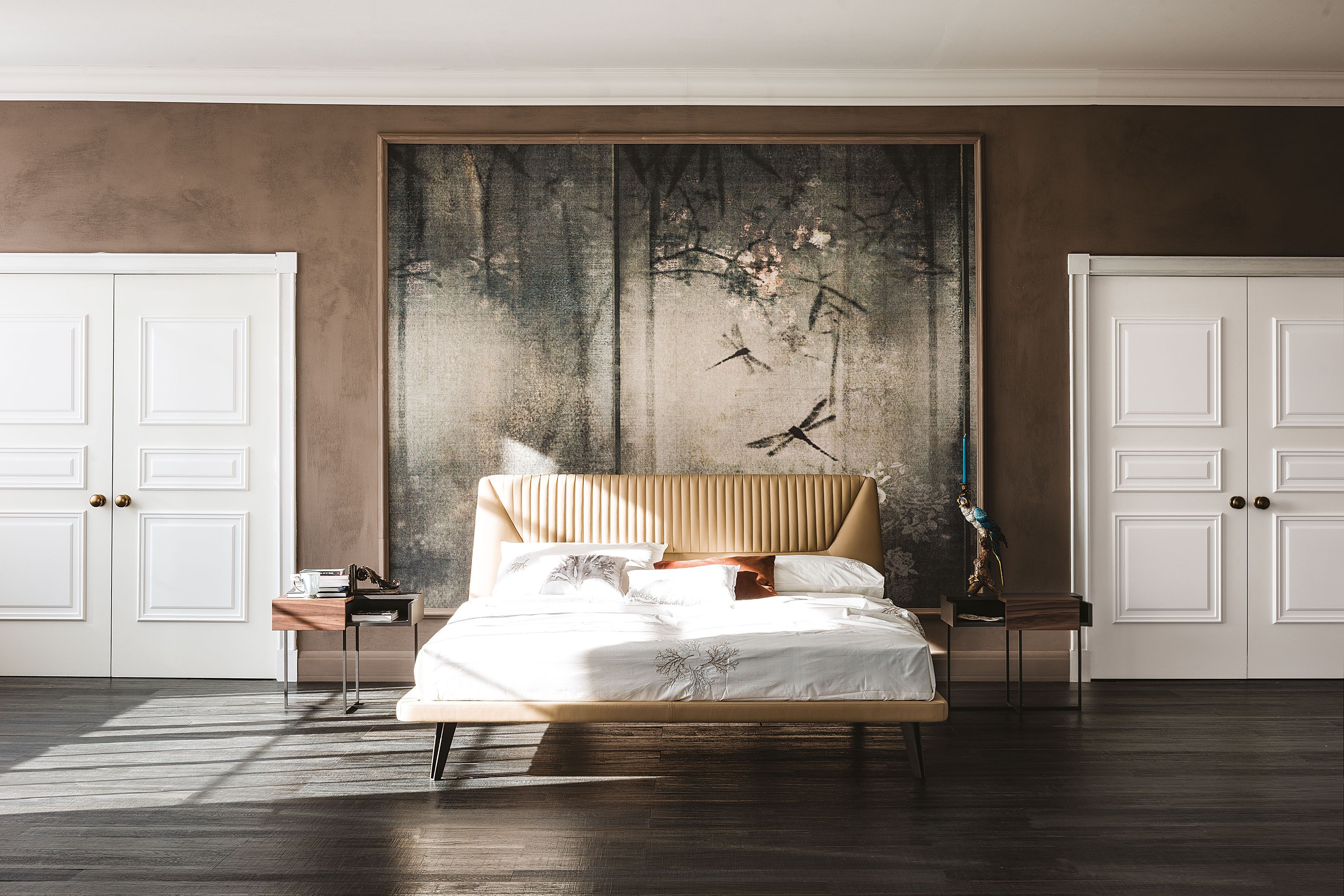 Двуспальная кровать с мягким изголовьем Cattelan italia AMADEUS ARCH-00110791 - Вид №1