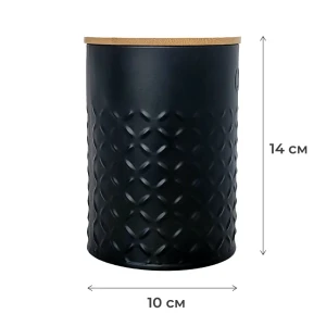 Банка для сыпучих продуктов Esprado Tinta 1 л нержавеющая сталь черный