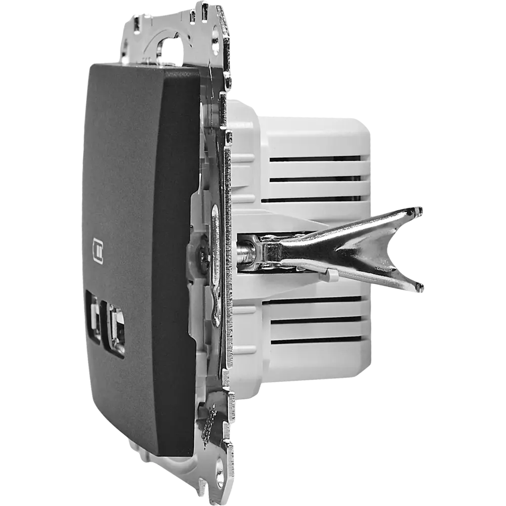 Розетка USB встраиваемая Systeme Electric Sedna, цвет антрацит STLM-2162415 - Вид №4