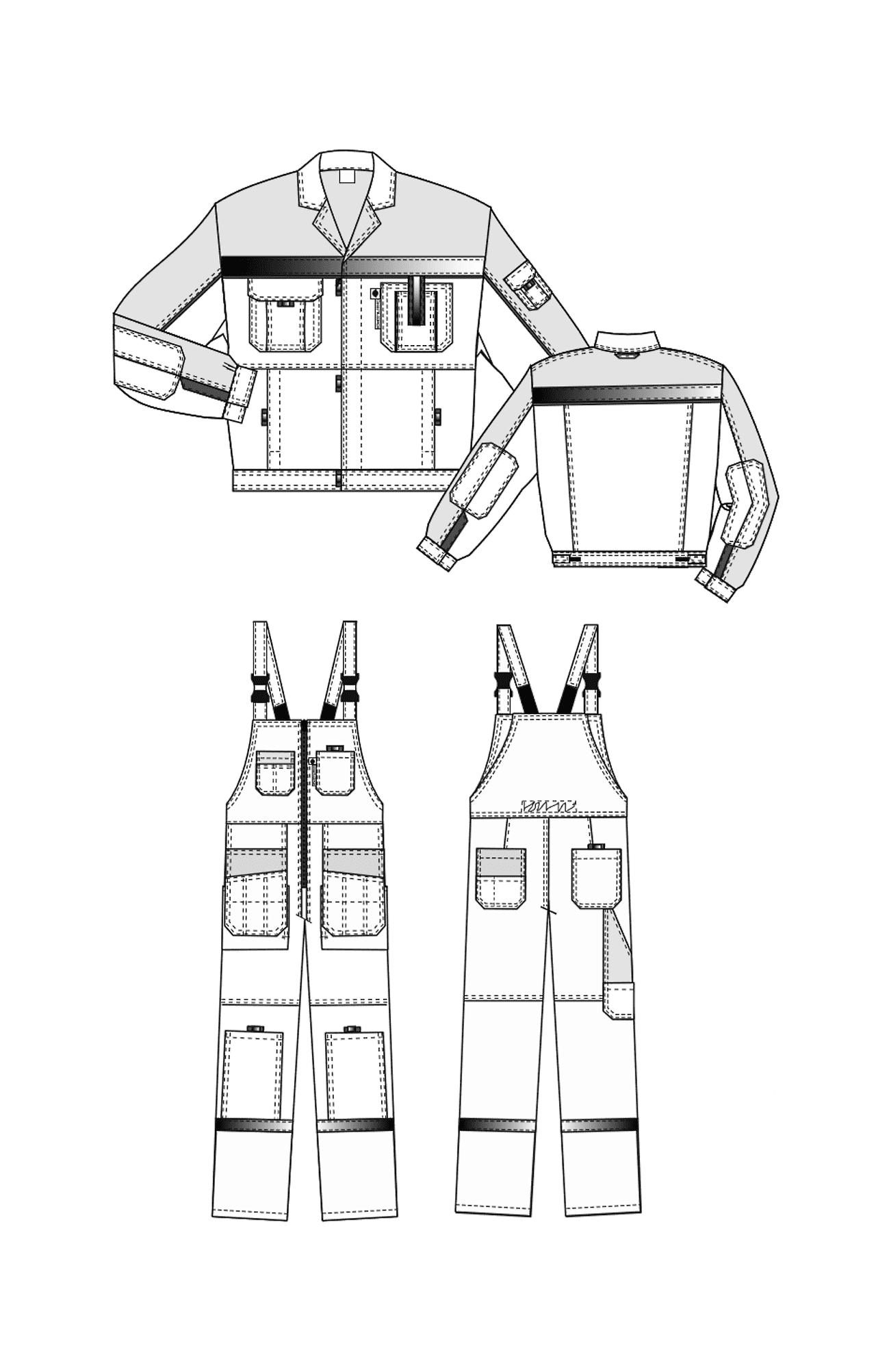 61857 Костюм "Профессионал-2" с СВП василек-оранжевый-черный  Летняя спецодежда  размер 56-58/170-176  - Вид №6