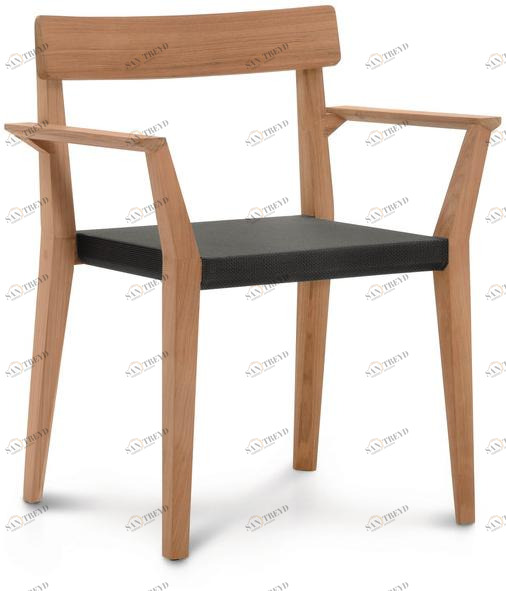 RODA Садовое кресло из тика и батылина® с подлокотниками Teka sun-id-1400288