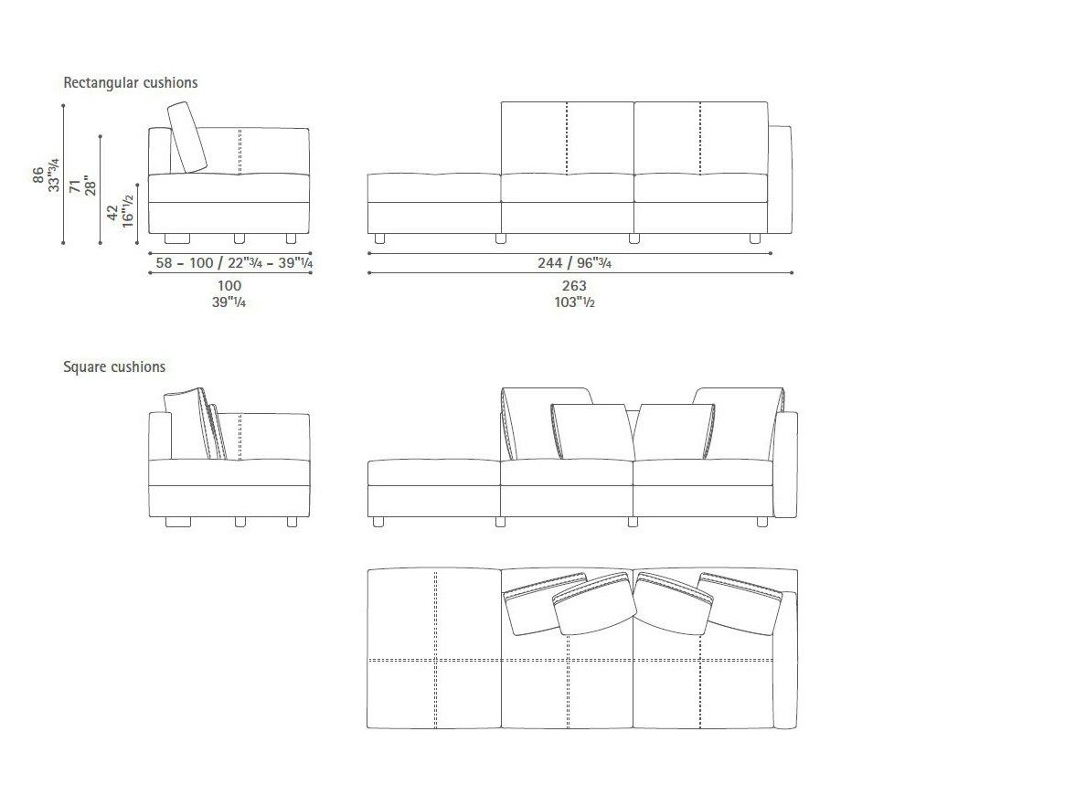 Кожаный модульный угловой диван Poltrona Frau коллекция - диваны и кресла ARCH-00060847 - Вид №18