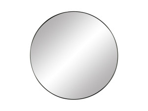 Круглое металлическое настенное зеркало с рамкой